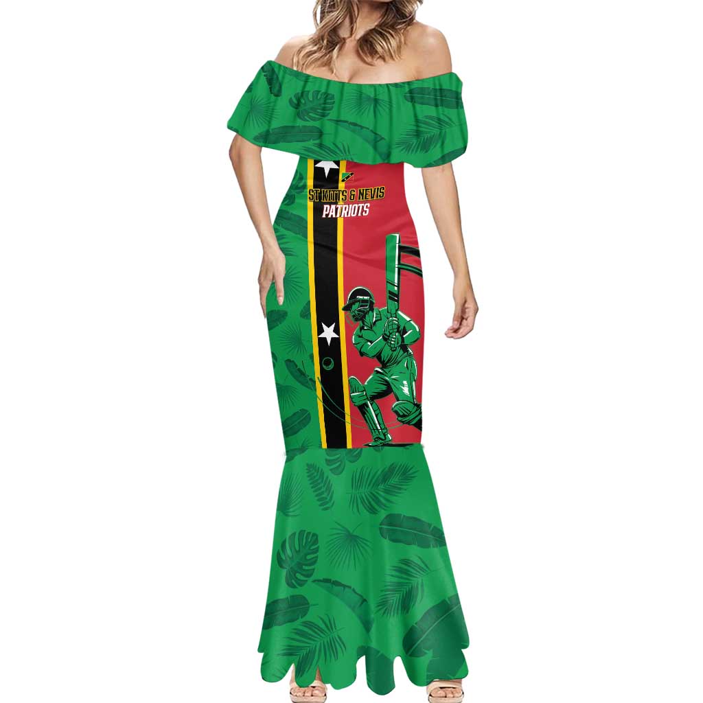 Custom Saint Kitts and Nevis Cricket Mermaid Dress Go Champions Patriots
