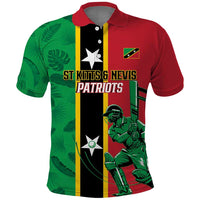 Custom Saint Kitts and Nevis Cricket Polo Shirt Go Champions Patriots