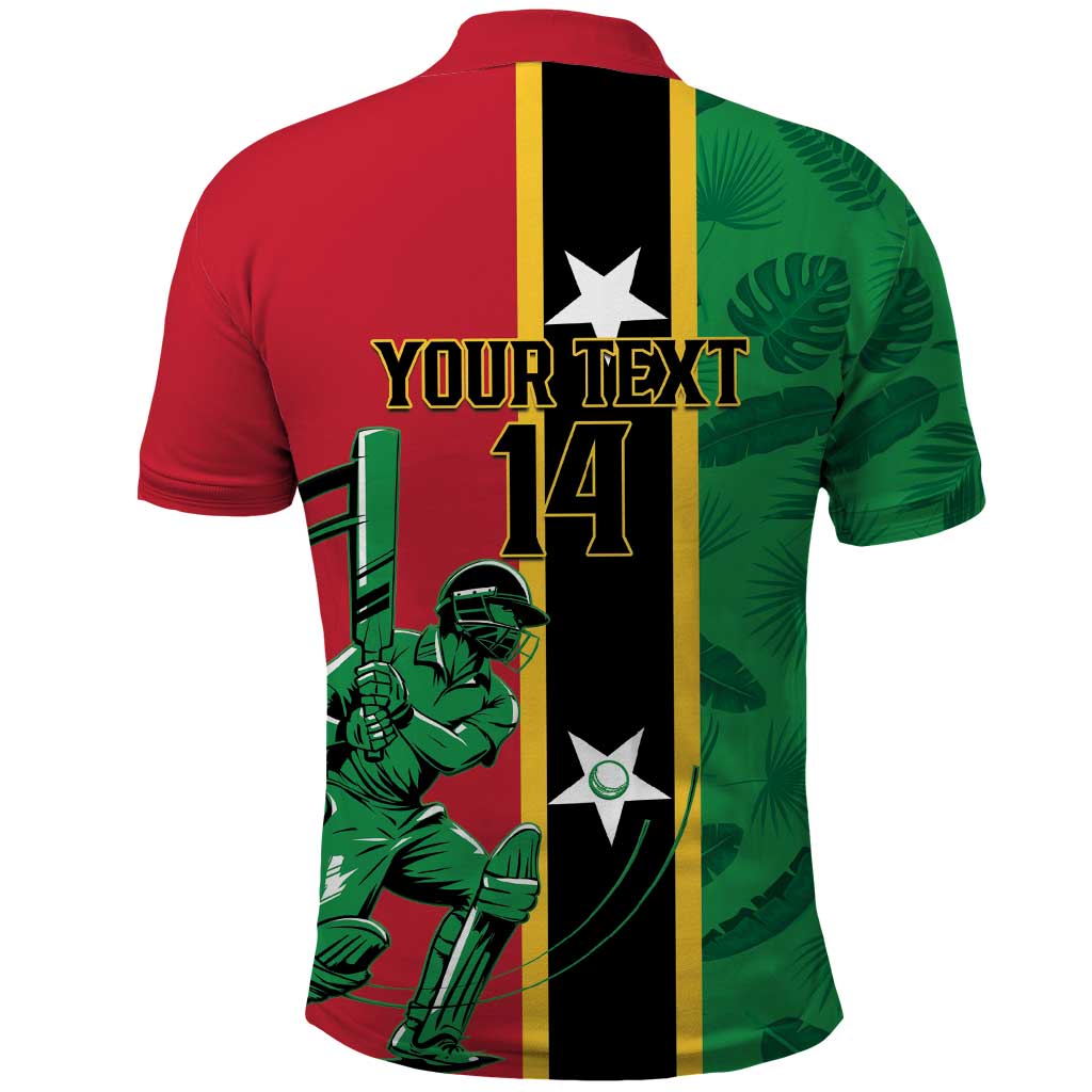 Custom Saint Kitts and Nevis Cricket Polo Shirt Go Champions Patriots