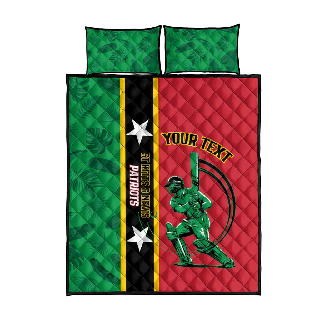 Custom Saint Kitts and Nevis Cricket Quilt Bed Set Go Champions Patriots