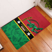 Custom Saint Kitts and Nevis Cricket Rubber Doormat Go Champions Patriots