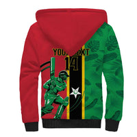 Custom Saint Kitts and Nevis Cricket Sherpa Hoodie Go Champions Patriots