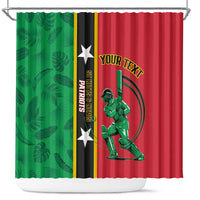 Custom Saint Kitts and Nevis Cricket Shower Curtain Go Champions Patriots