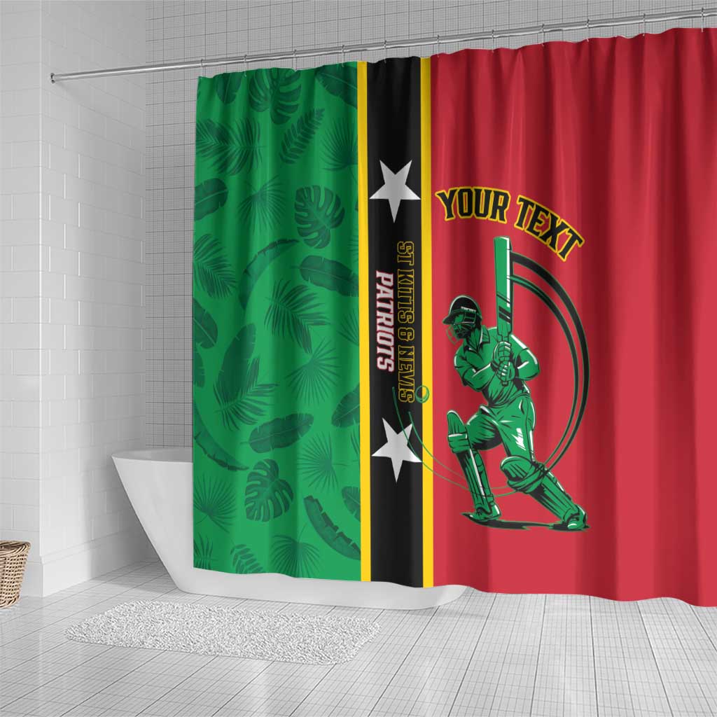 Custom Saint Kitts and Nevis Cricket Shower Curtain Go Champions Patriots