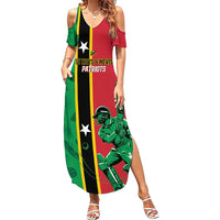 Custom Saint Kitts and Nevis Cricket Summer Maxi Dress Go Champions Patriots