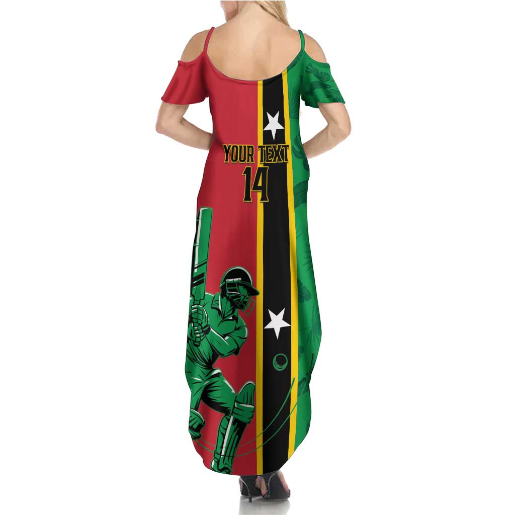 Custom Saint Kitts and Nevis Cricket Summer Maxi Dress Go Champions Patriots