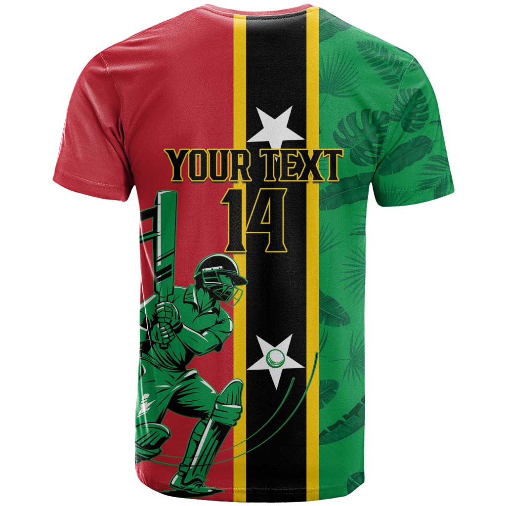 Custom Saint Kitts and Nevis Cricket T Shirt Go Champions Patriots