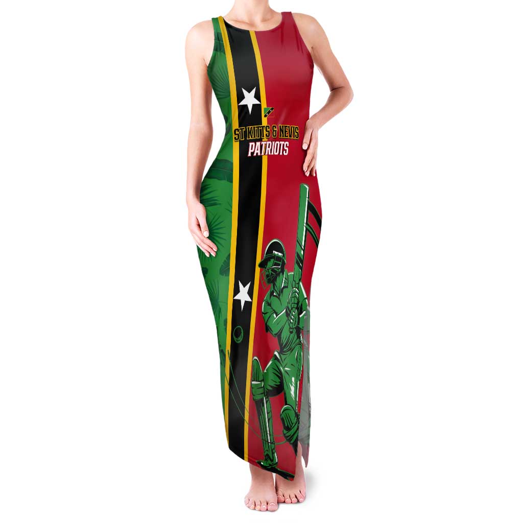 Custom Saint Kitts and Nevis Cricket Tank Maxi Dress Go Champions Patriots