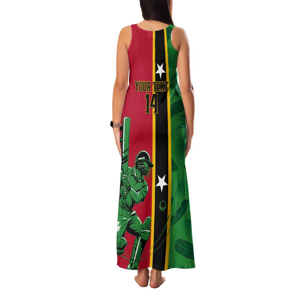 Custom Saint Kitts and Nevis Cricket Tank Maxi Dress Go Champions Patriots