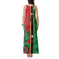 Custom Saint Kitts and Nevis Cricket Tank Maxi Dress Go Champions Patriots