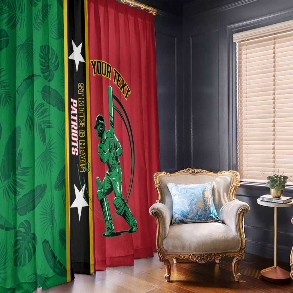 Custom Saint Kitts and Nevis Cricket Window Curtain Go Champions Patriots