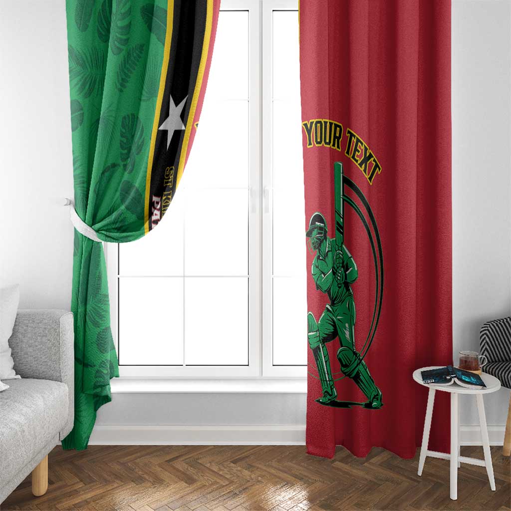 Custom Saint Kitts and Nevis Cricket Window Curtain Go Champions Patriots