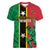 Custom Saint Kitts and Nevis Cricket Women V-Neck T-Shirt Go Champions Patriots