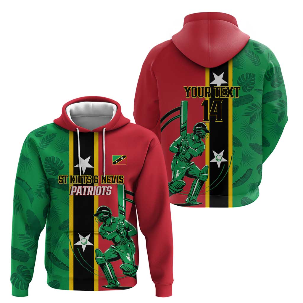 Custom Saint Kitts and Nevis Cricket Zip Hoodie Go Champions Patriots