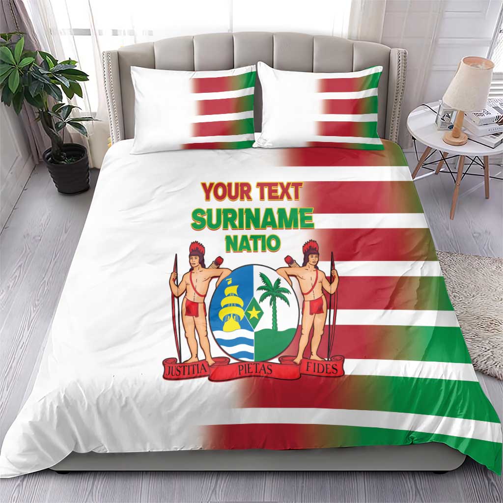 Custom Suriname Football Bedding Set 2025 Go Natio White Color