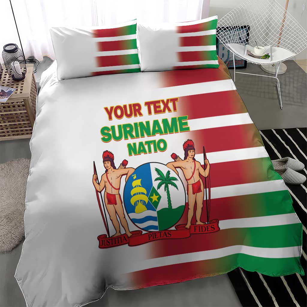 Custom Suriname Football Bedding Set 2025 Go Natio White Color