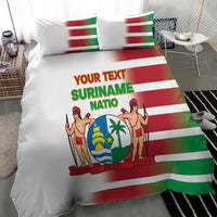 Custom Suriname Football Bedding Set 2025 Go Natio White Color