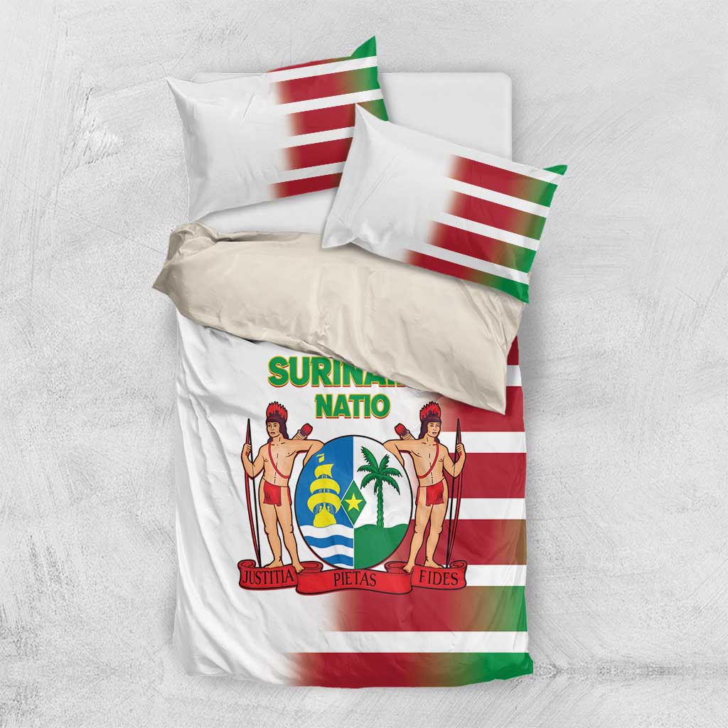Custom Suriname Football Bedding Set 2025 Go Natio White Color