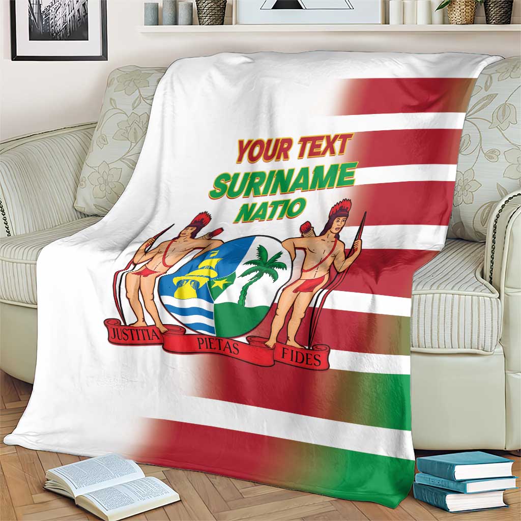 Custom Suriname Football Blanket 2025 Go Natio White Color