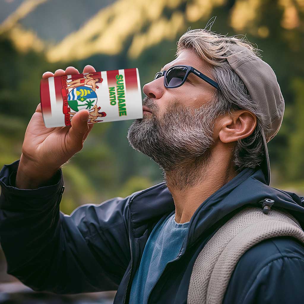 Custom Suriname Football 4 in 1 Can Cooler Tumbler 2025 Go Natio White Color