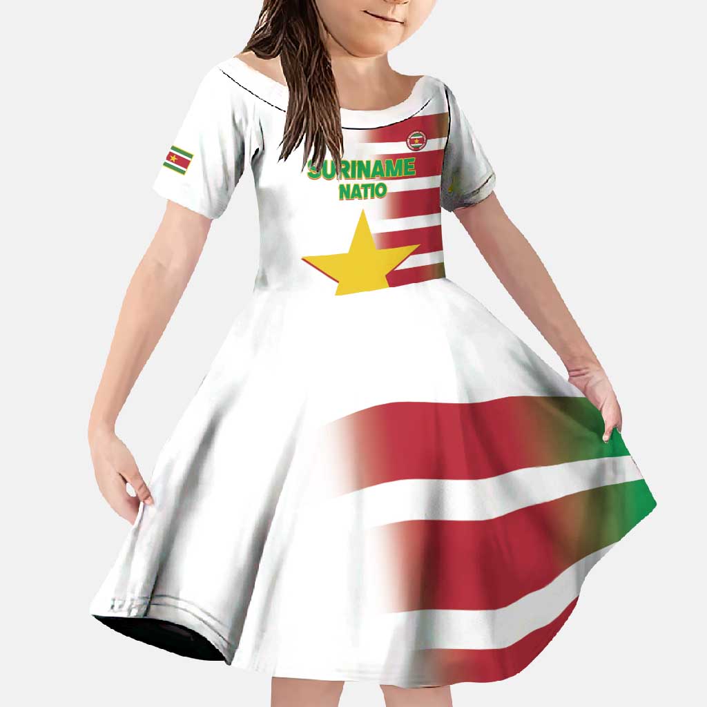 Custom Suriname Football Family Matching Mermaid Dress and Hawaiian Shirt 2025 Go Natio White Color