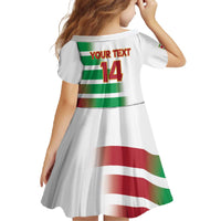 Custom Suriname Football Family Matching Off The Shoulder Long Sleeve Dress and Hawaiian Shirt 2025 Go Natio White Color