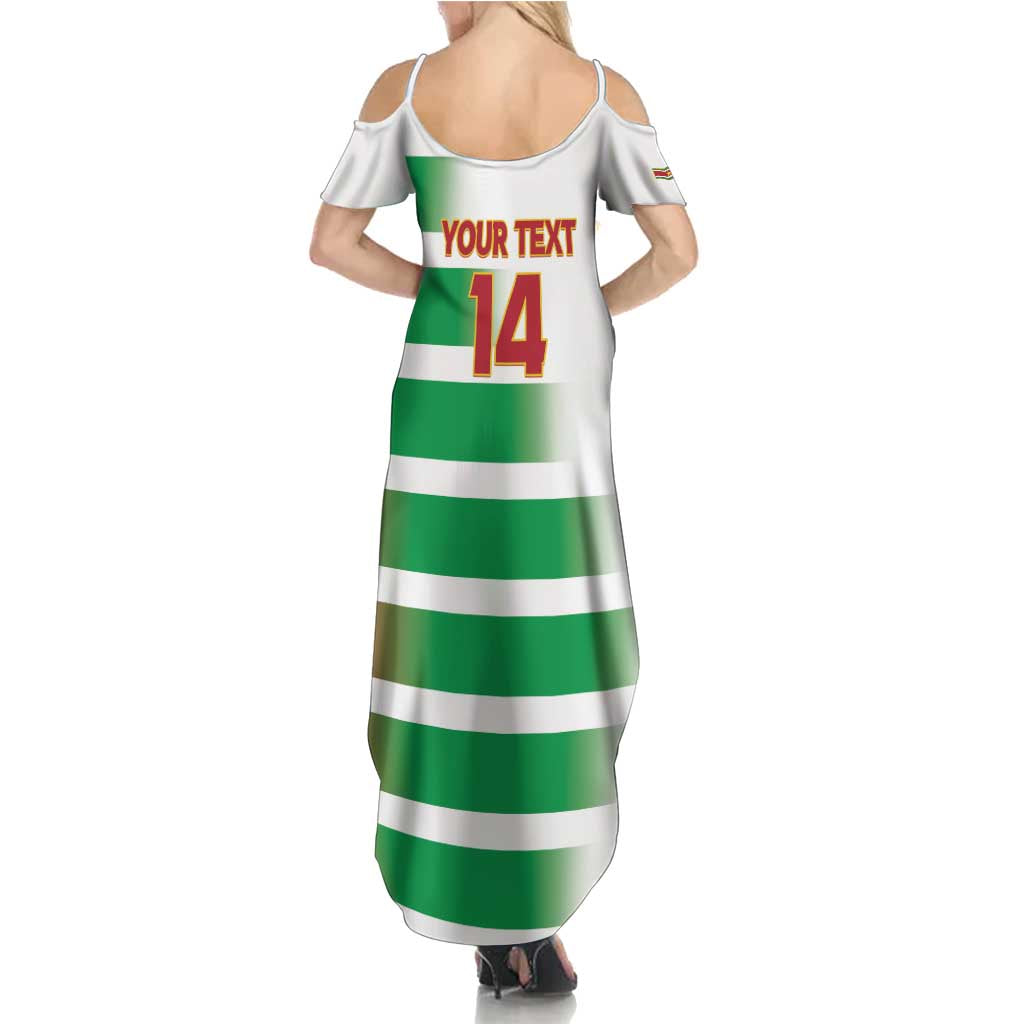Custom Suriname Football Family Matching Summer Maxi Dress and Hawaiian Shirt 2025 Go Natio White Color