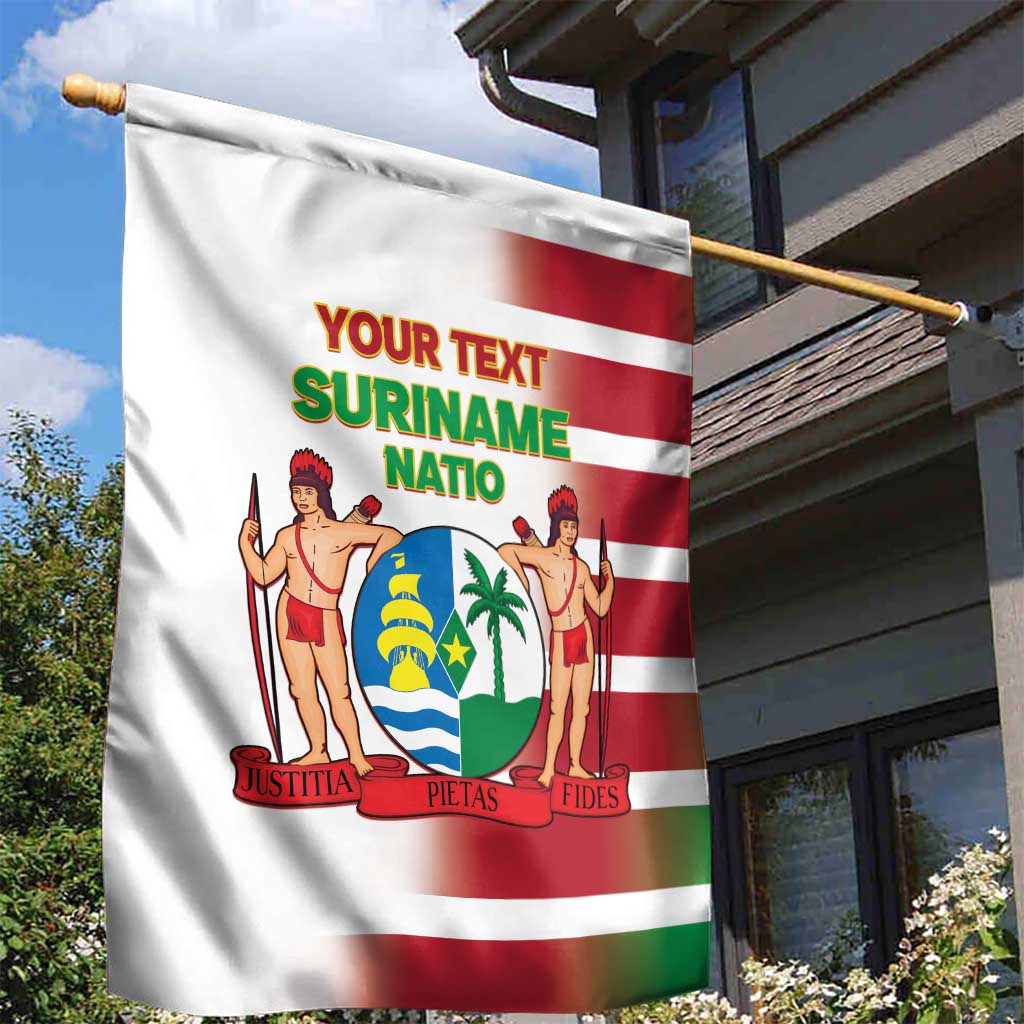 Custom Suriname Football Garden Flag 2025 Go Natio White Color
