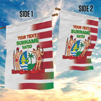Custom Suriname Football Garden Flag 2025 Go Natio White Color
