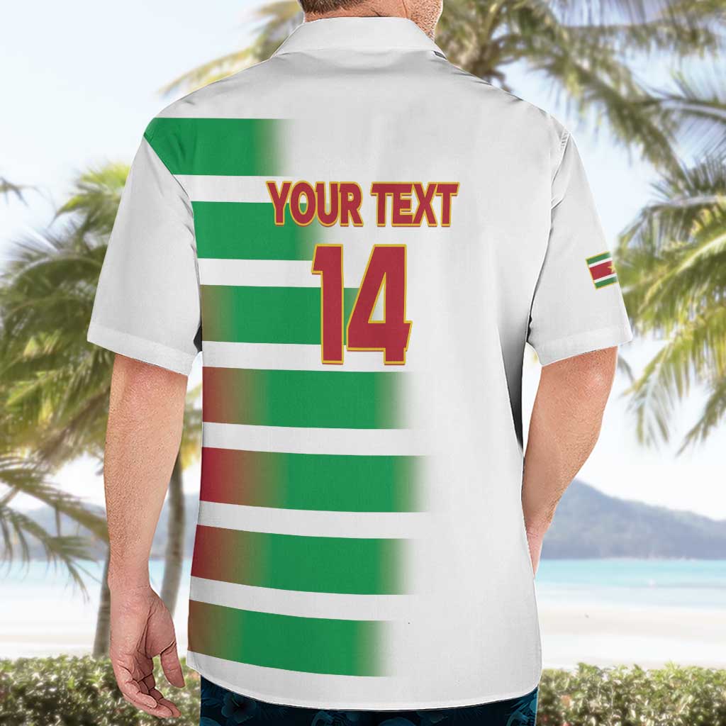 Custom Suriname Football Hawaiian Shirt 2025 Go Natio White Color