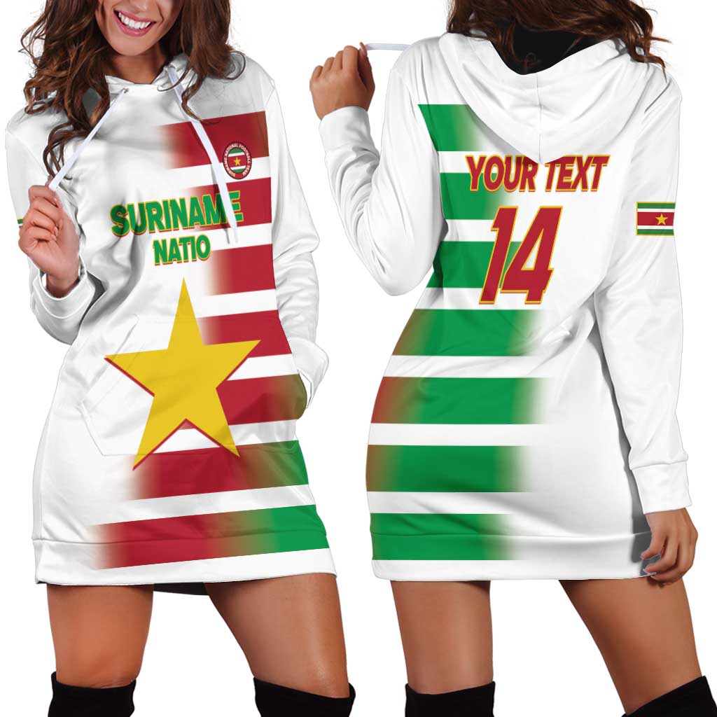 Custom Suriname Football Hoodie Dress 2025 Go Natio White Color
