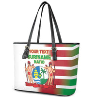 Custom Suriname Football Leather Tote Bag 2025 Go Natio White Color