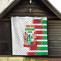 Custom Suriname Football Quilt 2025 Go Natio White Color