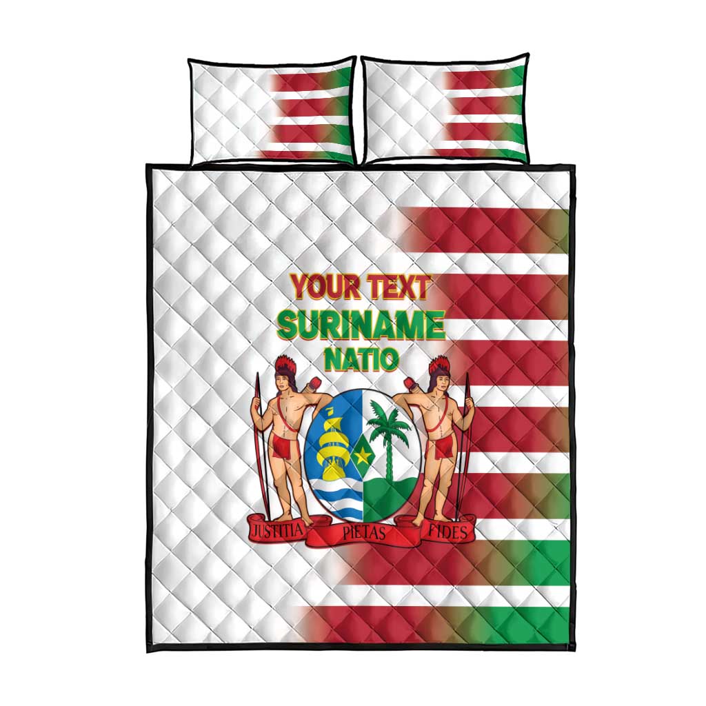 Custom Suriname Football Quilt Bed Set 2025 Go Natio White Color