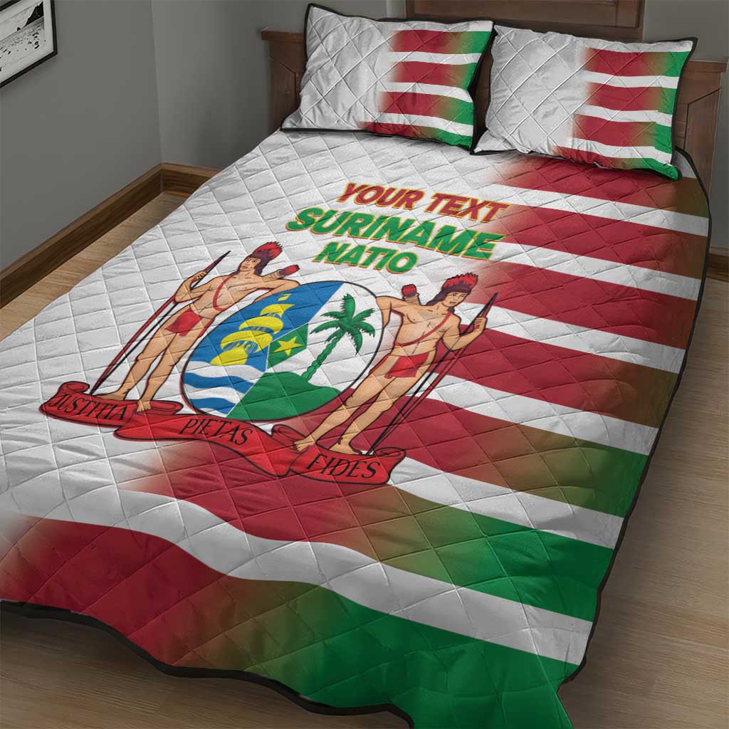 Custom Suriname Football Quilt Bed Set 2025 Go Natio White Color