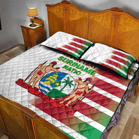Custom Suriname Football Quilt Bed Set 2025 Go Natio White Color