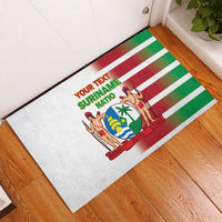 Custom Suriname Football Rubber Doormat 2025 Go Natio White Color