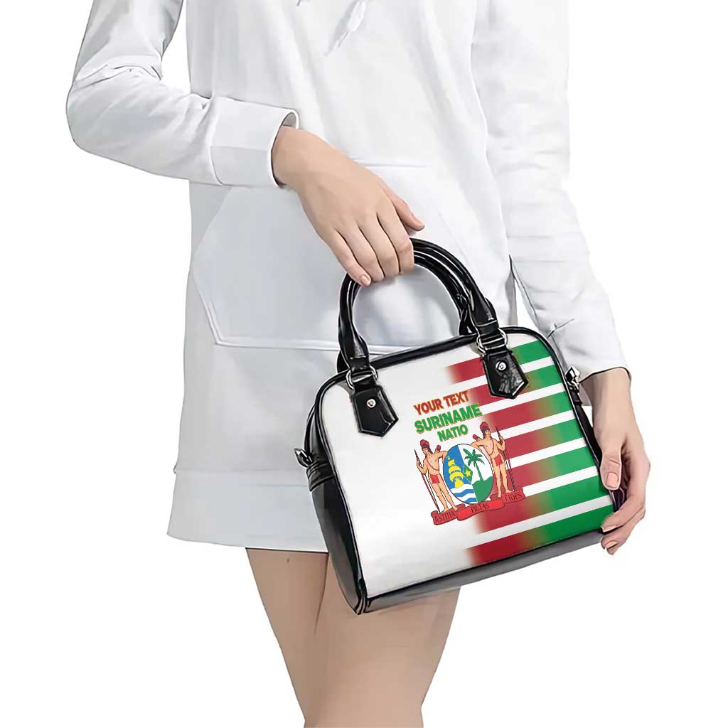Custom Suriname Football Shoulder Handbag 2025 Go Natio White Color