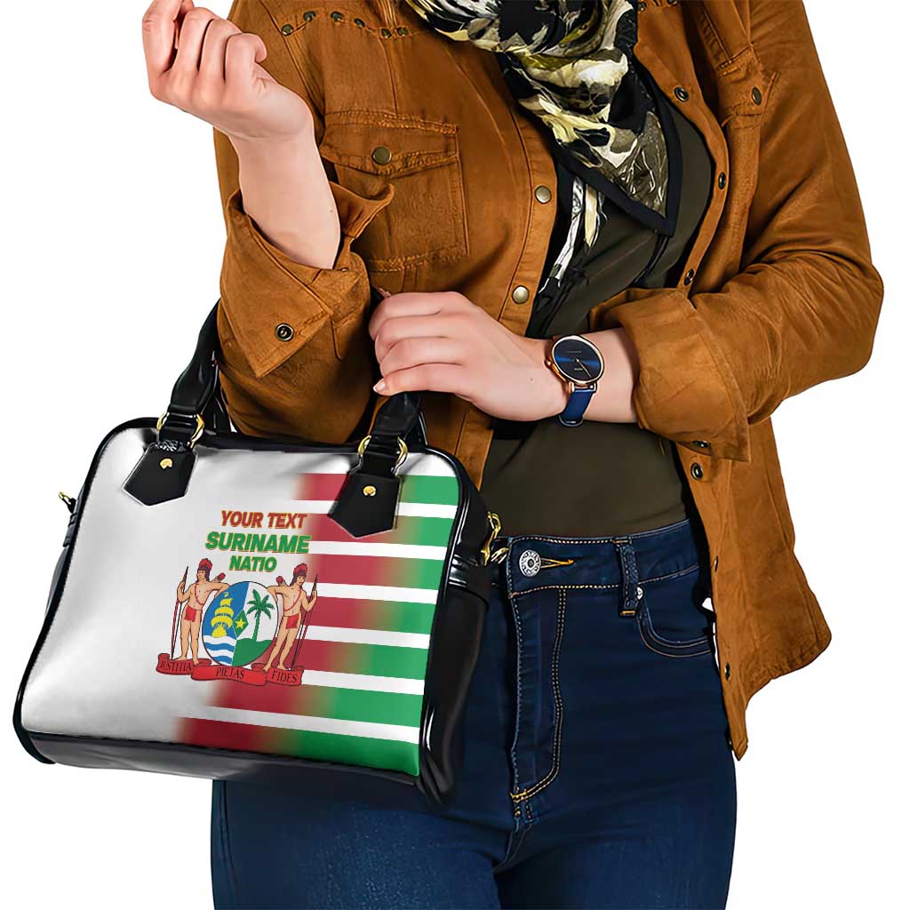 Custom Suriname Football Shoulder Handbag 2025 Go Natio White Color