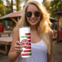 Custom Suriname Football Skinny Tumbler 2025 Go Natio White Color