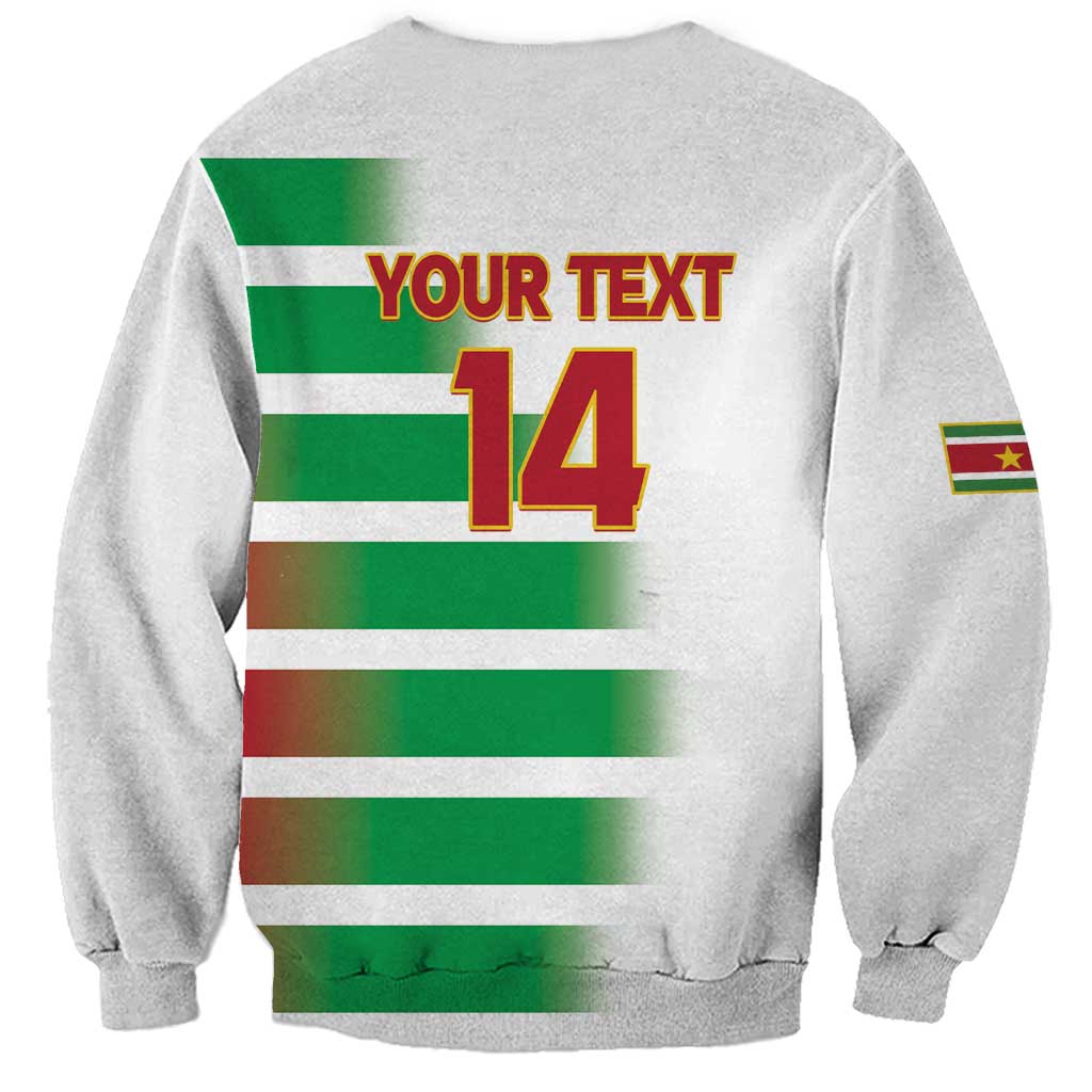 Custom Suriname Football Sweatshirt 2025 Go Natio White Color