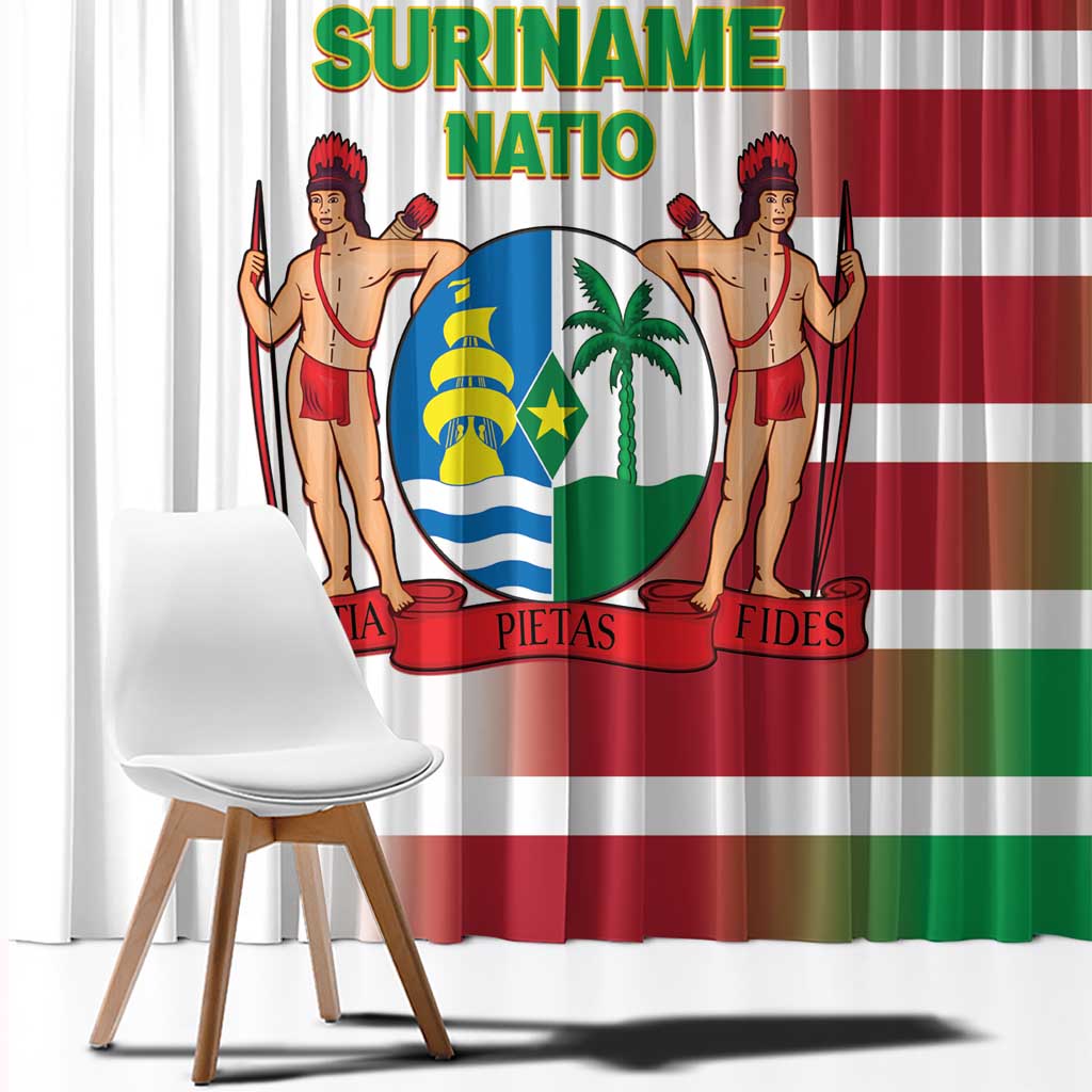 Custom Suriname Football Window Curtain 2025 Go Natio White Color