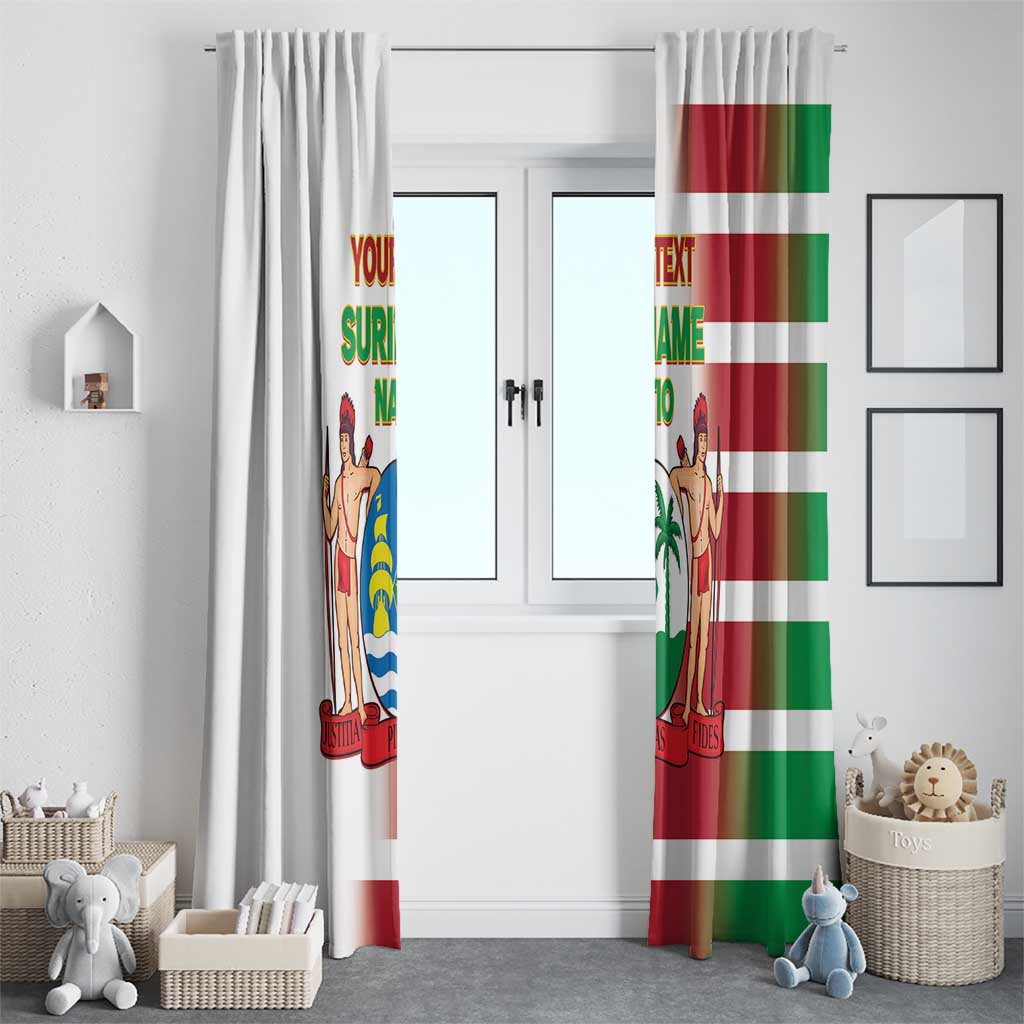 Custom Suriname Football Window Curtain 2025 Go Natio White Color