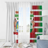 Custom Suriname Football Window Curtain 2025 Go Natio White Color
