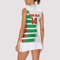 Custom Suriname Football Women Sleeveless Polo Shirt 2025 Go Natio White Color