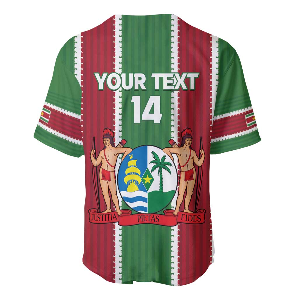 Custom Suriname Football Baseball Jersey 2025 Go Natio Flag Color