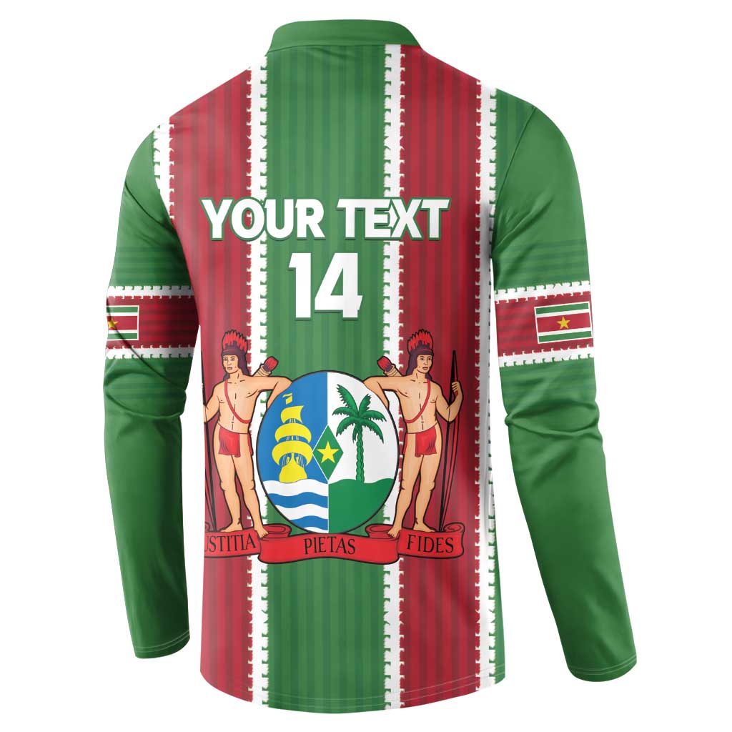 Custom Suriname Football Button Sweatshirt 2025 Go Natio Flag Color