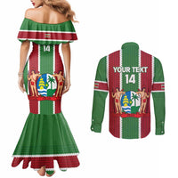 Custom Suriname Football Couples Matching Mermaid Dress and Long Sleeve Button Shirt 2025 Go Natio Flag Color