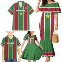 Custom Suriname Football Family Matching Mermaid Dress and Hawaiian Shirt 2025 Go Natio Flag Color