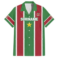 Custom Suriname Football Family Matching Off The Shoulder Long Sleeve Dress and Hawaiian Shirt 2025 Go Natio Flag Color